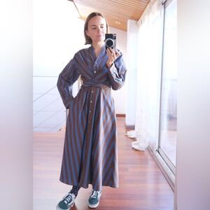 Heinui sashiko embroidered cotton Dress